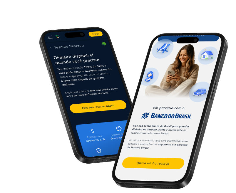 Tela do novo app do tesouro direto