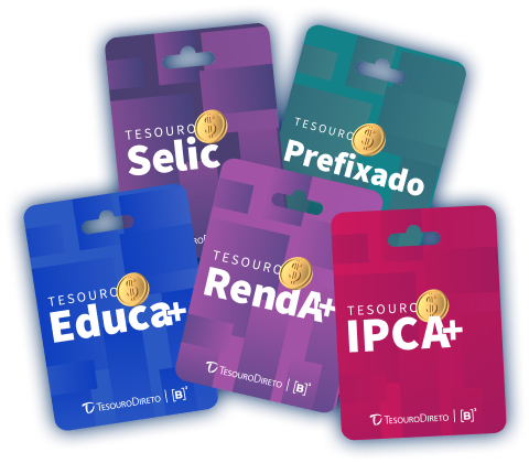 Ilustração de gift cards coloridos