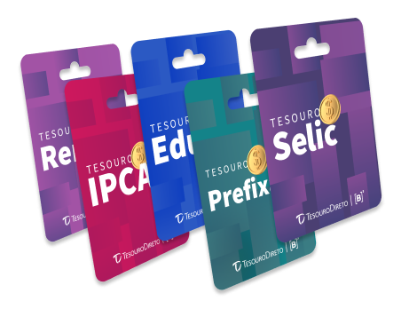 Ilustração de gift cards coloridos